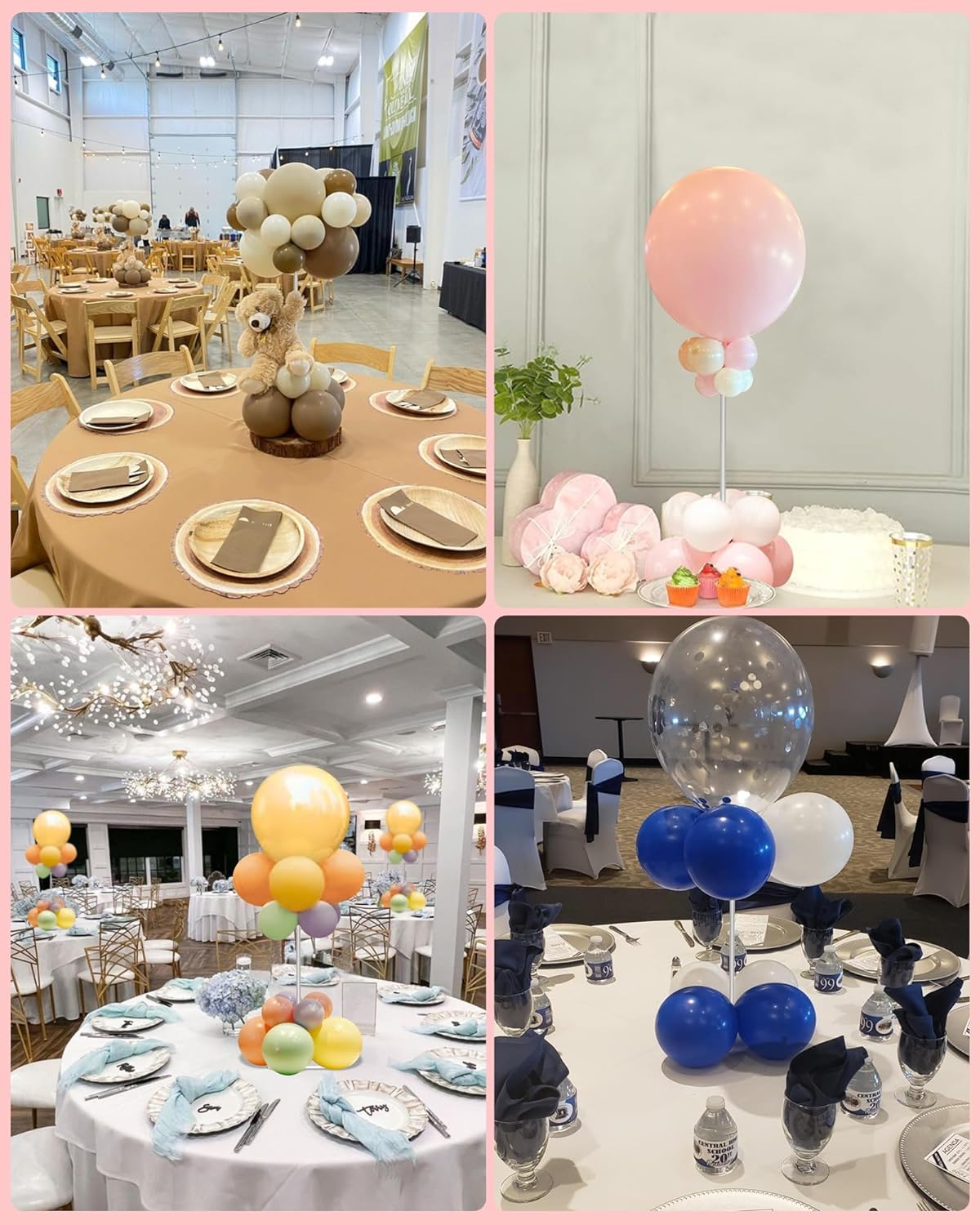 Location de Support transparent pour decoration centre de table, a ballons