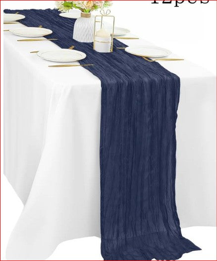 Location chemin de table bleu marine