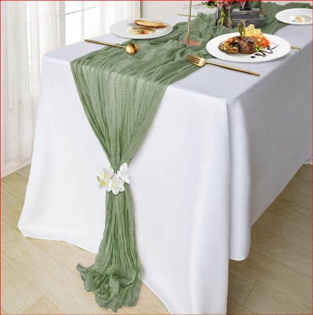 Location chemin de table vert sauge